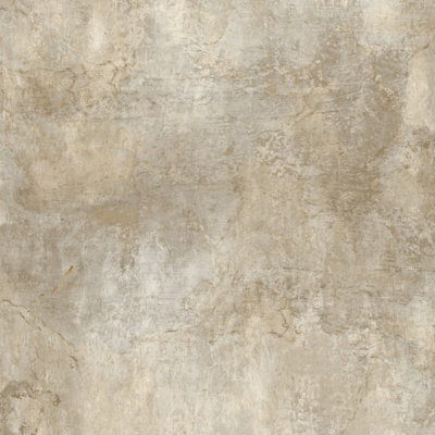 Paul Moneypenny Taupe Castello Plaster Patina Wallpaper for Grandeco