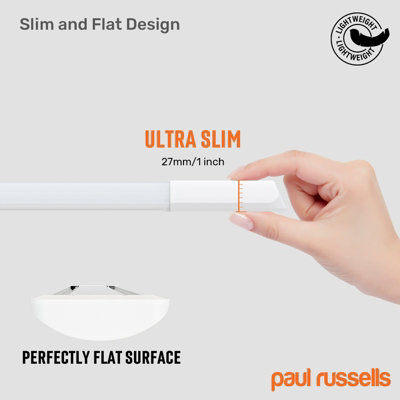 paul russells 1ft LED Batten Tube Lights, 10W 1100 Lumens, IP20, 6500K ...