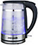 paul russells Electric Glass Kettle, Burn proof Double layer Glass, 3000W 1.5L, Blue LED, Fast Boil, Instant  Hot water dispenser