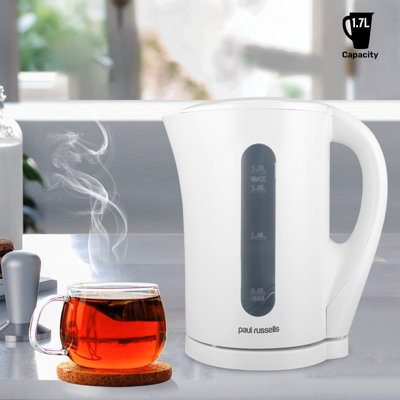 Paul Russells Electric Plastic Kettle, 2200W 1.7L, Hot water