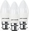 paul russells LED Candle Dimmable Bulb Bayonet Cap BC B22, 5.5W 470Lumens C37, 40w Equivalent, 4000K Cool/Natural White, Pack of 3