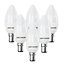 paul russells LED Candle Dimmable Bulb Small Bayonet Cap SBC B15d, 5.5W 470Lumens C37 40w Equivalent, 2700K Warm White, Pack of 6