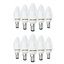 paul russells LED Candle Dimmable Bulb Small Edison Screw SES E14, 5.5W 470Lumens C37 40w Equivalent, 4000K Cool White, Pack of 10