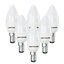 paul russells LED Candle Dimmable Bulb Small Edison Screw SES E14, 5.5W 470Lumens C37 40w Equivalent, 4000K Cool White, Pack of 6