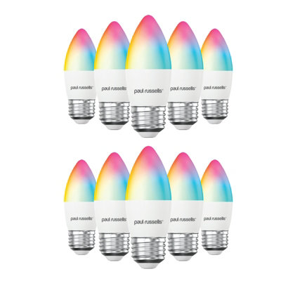paul russells LED Candle Smart Light Bulb, 4.8W, Dimmable, 40W ...