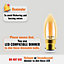 paul russells LED Filament Dimmable Candle Bulb, BC B22, 4.5W 423 Lumens, 40w Equivalent, 2200K Extra Warm White Amber