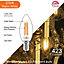 paul russells LED Filament Dimmable Candle Bulb, SBC B15, 4.5W 470 Lumens, 40w Equivalent, 2700K Warm White, Pack of 10