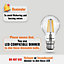 paul russells LED Filament Dimmable GLS Bulb, BC B22, 12W 1521 Lumens, 100w Equivalent, 2700K Warm White, Pack of 3