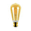 paul russells LED Filament Dimmable ST64 Bulb, BC B22, 7W 725 Lumens, 60w Equivalent, 2200K Extra Warm White Amber