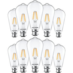 paul russells LED Filament ST64 Bulb, 4W 470 Lumens, 40w Equivalent, 2700K Warm White, Pack of 10