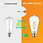 paul russells LED Filament ST64 Bulb, 4W 470 Lumens, 40w Equivalent, 2700K Warm White, Pack of 10