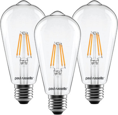 paul LED Filament ST64 Bulb, 470 Lumens, 40w Equivalent, Warm White, Pack of | DIY at B&Q