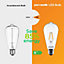 paul russells LED Filament ST64 Bulb, 4W 470 Lumens, 40w Equivalent, 2700K Warm White, Pack of 3