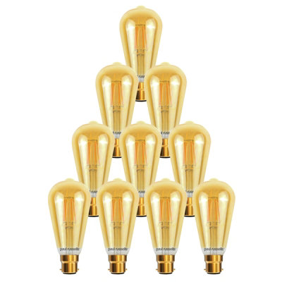 PAUL RUSSELLS LED FILAMENT ST64 BULBS, 4.5W 400 LUMENS, 35W EQUIVALENT ...