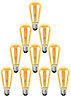paul russells LED Filament ST64 Bulbs, 4.5W 400 Lumens, 35w Equivalent, 2200K Amber, Pack of 10