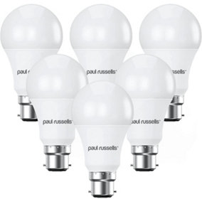 paul russells LED GLS Dimmable Bulb Bayonet Cap BC B22, 14W 1521Lumens 100w Equivalent, 4000K Cool/Natural White, Pack of 6