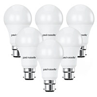 paul russells LED GLS Dimmable Bulb Bayonet Cap BC B22, 14W 1521Lumens 100w Equivalent, 6500K Day Light Bulbs, Pack of 6