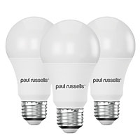 paul russells LED GLS Dimmable Bulb Edison Screw ES E27, 14W 1521Lumens 100w Equivalent, 4000K Cool White Light, Pack of 3