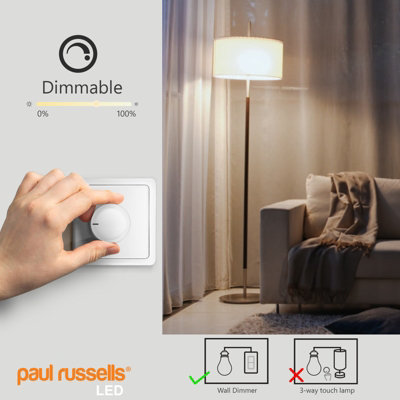 paul russells LED GLS Dimmable Bulb Edison Screw ES E27, 14W 1521Lumens ...