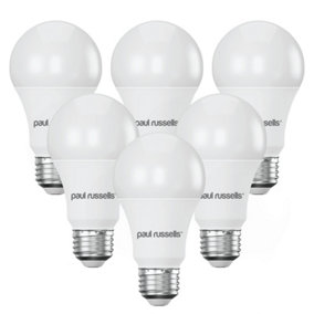 paul russells LED GLS Dimmable Bulb Edison Screw ES E27, 14W 1521Lumens 100w Equivalent, 6500K Day Light Bulbs, Pack of 6