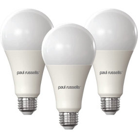 paul russells LED GLS Light Bulb, 16W 1901 Lumens, 120w Equivalent, 3000K Warm White, Pack of 3