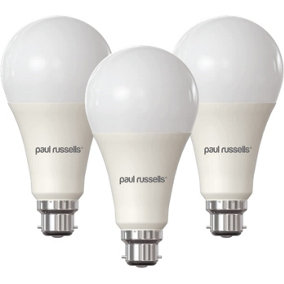 paul russells LED GLS Light Bulb, 16W 1901 Lumens, 120w Equivalent, 6500K Day Light, Pack of 3