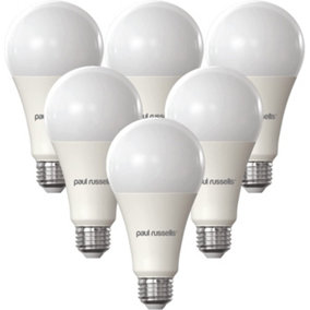 paul russells LED GLS Light Bulb, 16W 1901 Lumens, 120w Equivalent, 6500K Day Light, Pack of 6