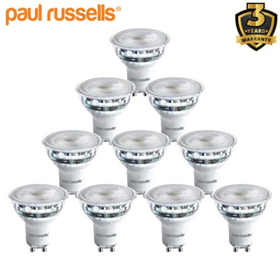 paul russells LED GU10 Dimmable Bulb, 4.5W 345 Lumens, 50w Equivalent ...