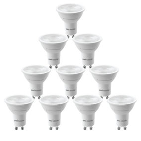 paul russells LED GU10 Dimmable Bulb, 4.5W 345 Lumens, 50w Equivalent, 2700K Warm White, Ceiling Spotlights, Pack of 10