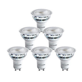 paul russells LED GU10 Dimmable Bulb, 4.5W 480 Lumens, 50w Equivalent, 2700K Warm White, Ceiling Spotlights, Pack of 6