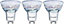 paul russells LED GU10 Light Bulb, 3.5W 290 Lumens, 25w Equivalent, 4000K Cool White, Ceiling Spotlights, Pack of 3
