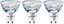 paul russells LED GU10 Light Bulb, 3W 230 Lumens, 35w Equivalent, 2700K Warm White, Ceiling Spotlights, Pack of 3