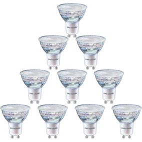 paul russells LED GU10 Light Bulb, 3W 230 Lumens, 35w Equivalent, 4000K Cool White, Ceiling Spotlights, Pack of 10
