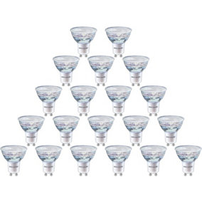 paul russells LED GU10 Light Bulb, 3W 230 Lumens, 35w Equivalent, 4000K Cool White, Ceiling Spotlights, Pack of 20