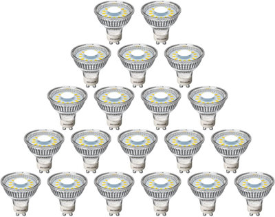 paul russells LED GU10 Light Bulb, 3W 345 Lumens, 30w Equivalent, 2700K Warm White, Ceiling Spotlights, Pack of 20