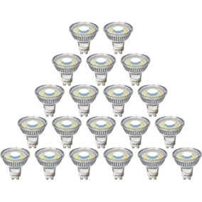paul russells LED GU10 Light Bulb, 3W 345 Lumens, 30w Equivalent, 2700K Warm White, Ceiling Spotlights, Pack of 20