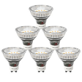 paul russells LED GU10 Light Bulb, 3W 345 Lumens, 30w Equivalent, 2700K Warm White, Ceiling Spotlights, Pack of 6