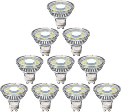 paul russells LED GU10 Light Bulb, 3W 345 Lumens, 30w Equivalent, 6500K Day Light, Ceiling Spotlights, Pack of 10