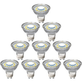 paul russells LED GU10 Light Bulb, 3W 345 Lumens, 30w Equivalent, 6500K Day Light, Ceiling Spotlights, Pack of 10
