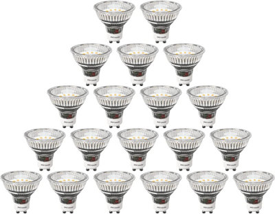 paul russells LED GU10 Light Bulb, 3W 345 Lumens, 30w Equivalent, 6500K Day Light, Ceiling Spotlights, Pack of 20