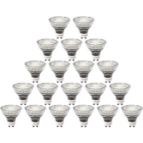 paul russells LED GU10 Light Bulb, 3W 345 Lumens, 30w Equivalent, 6500K Day Light, Ceiling Spotlights, Pack of 20