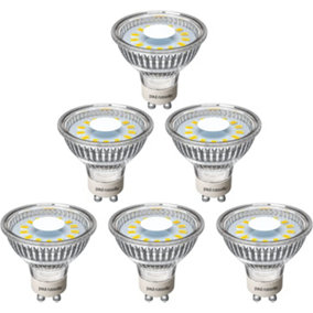 paul russells LED GU10 Light Bulb, 3W 345 Lumens, 30w Equivalent, 6500K Day Light, Ceiling Spotlights, Pack of 6