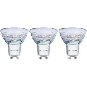 paul russells LED GU10 Light Bulb, 4.9W 550 Lumens, 40w Equivalent, 4000K Cool White, Ceiling Spotlights, Pack of 3