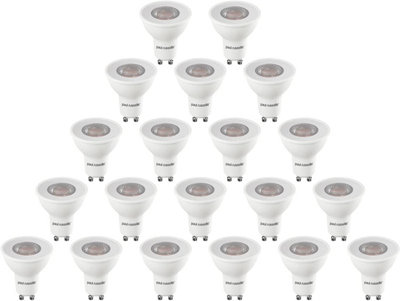 paul russells LED GU10 Light Bulb, 4W 380 Lumens, 50w Equivalent, 2700K Warm White, Ceiling Spotlights, Pack of 20