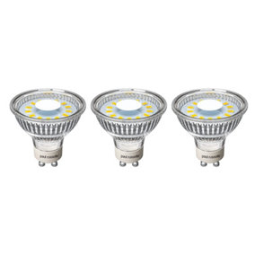 paul russells LED GU10 Light Bulb, 4W 450 Lumens, 35w Equivalent, 2700K Warm White, Ceiling Spotlights, Pack of 3
