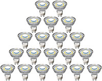 paul russells LED GU10 Light Bulb, 4W 450 Lumens, 35w Equivalent, 6500K Day Light, Ceiling Spotlights, Pack of 20