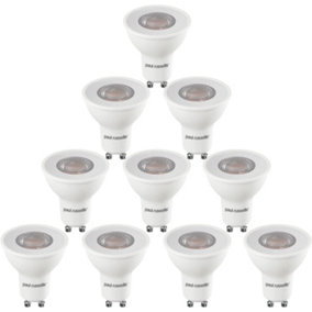 paul russells LED GU10 Light Bulb, 7W 560 Lumens, 75w Equivalent, 2700K Warm White, Ceiling Spotlights, Pack of 10