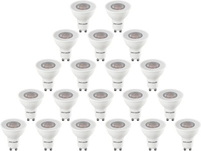 paul russells LED GU10 Light Bulb, 7W 560 Lumens, 75w Equivalent, 4000K Cool White, Ceiling Spotlights, Pack of 20