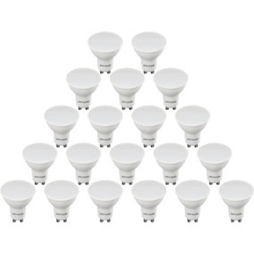 paul russells LED GU10 Light Bulb, 7W 600 Lumens, 45w Equivalent, 4000K Cool White, Ceiling Spotlights, Pack of 20