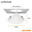 paul russells LED Round Panel Ceiling Lights, 4W 300 Lumens, Spotlights, IP20, 4000K Cool White, Pack of 10